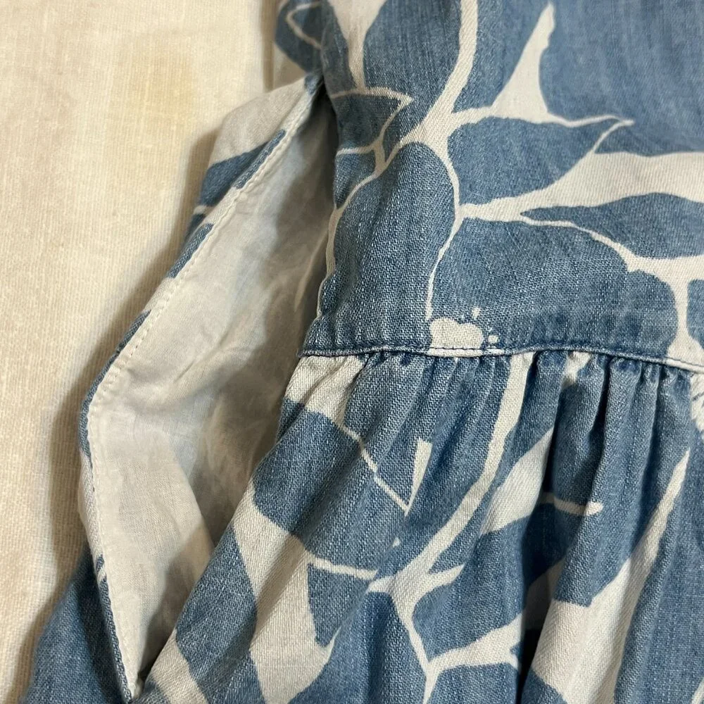 NWOT Gap Women's Maxi Dress Blue Denim Pullover Pockets Size Small - Picture 3 of 7